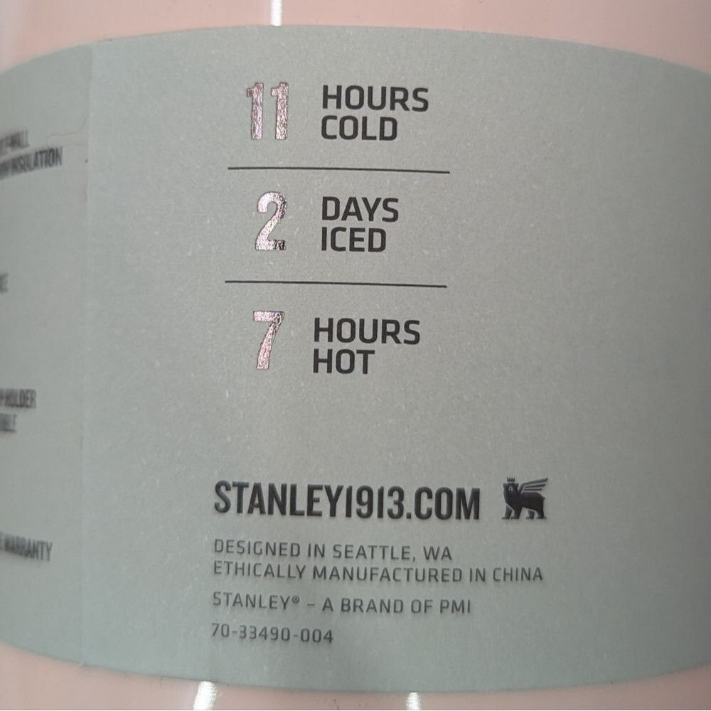 Stanley 40 oz Quencher Tumbler H2.0 Flowstate Glazed Donut Gloss Ballet Pink NWT - Picture 14 of 14